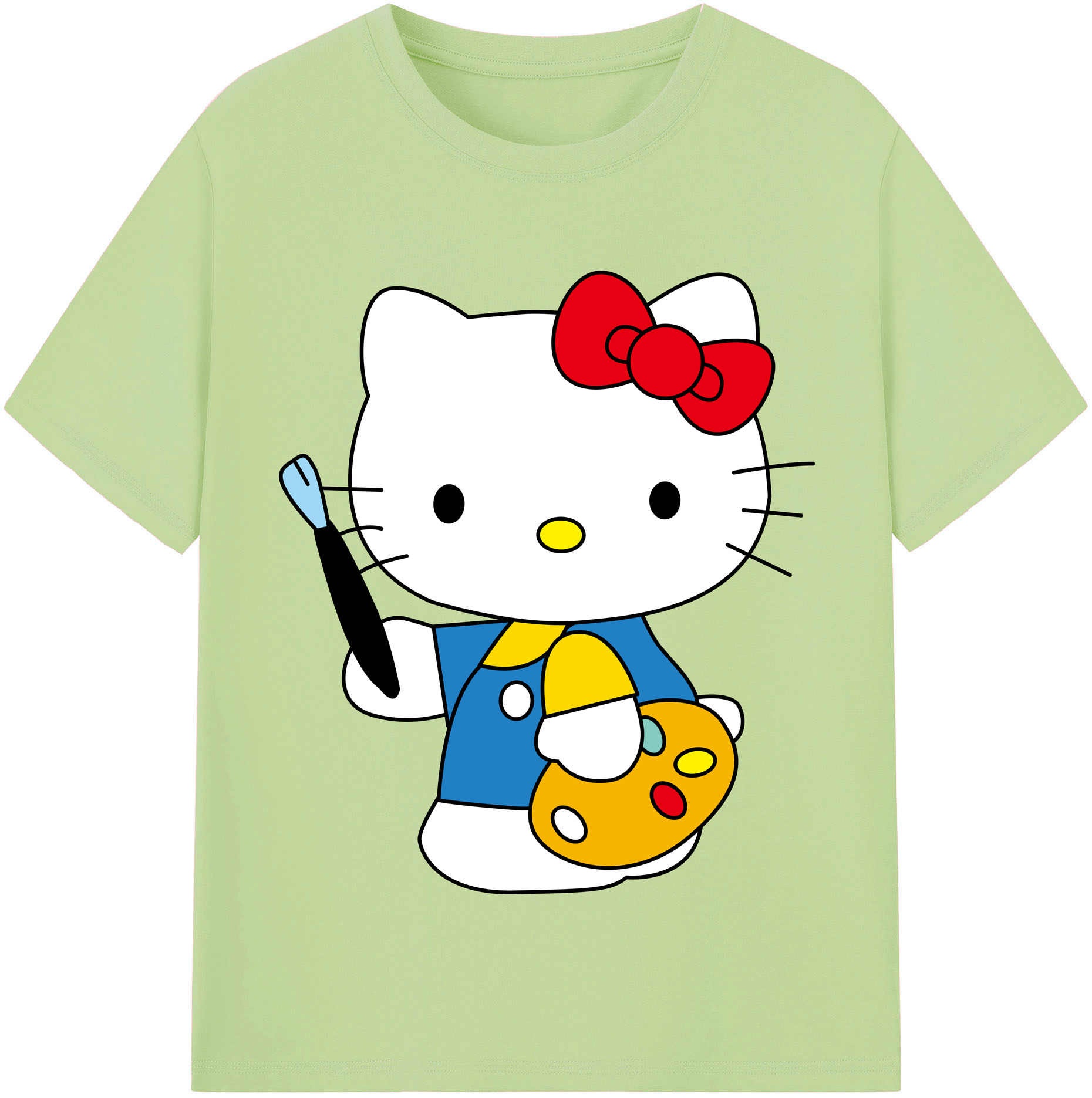 （画像用） Hello Kitty ハローキティ 綿100％半袖Tシャツ（フロントプリント）